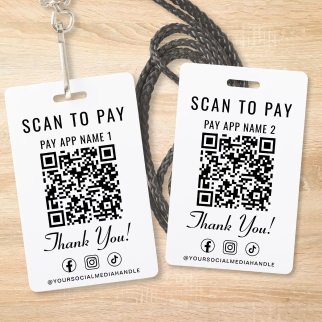 Scan to Pay 2 Payment QR Codes Social Media Badge (Scan to Pay 2 Payment QR Codes Social Media Badge)