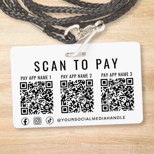 Scan to Pay 3 Payment QR Codes Social Media Badge (Scan to Pay 3 Payment QR Codes Social Media Badge)