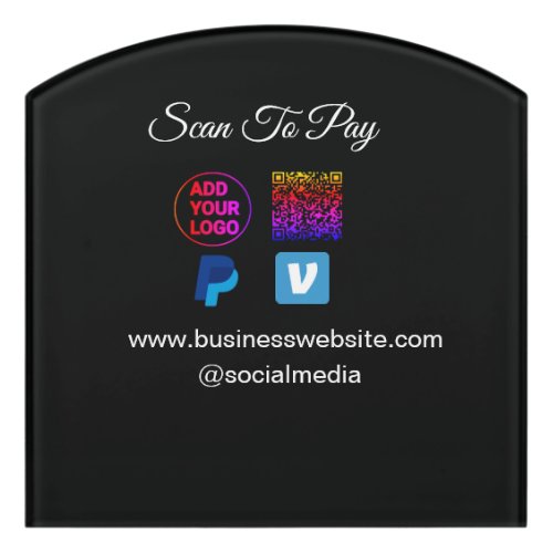 scan to pay add logo q r code paypal venmo details door sign