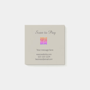 scan to pay Add QR logo website email business sho Post-it Notes