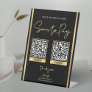 Scan to Pay Black & Gold Logo Payment QR Codes Pedestal Sign