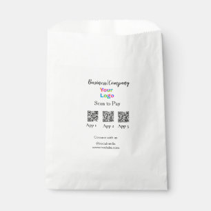 Scan to pay business logo Q R code social media Favor Bag
