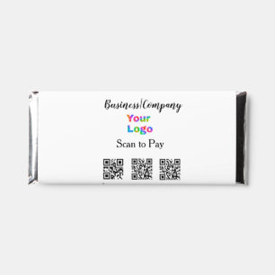 Scan to pay business logo Q R code social media Hershey Bar Favors