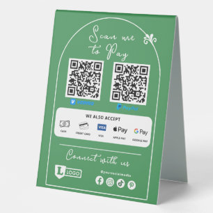 Scan To Pay Business Sign Logo Scannable QR code