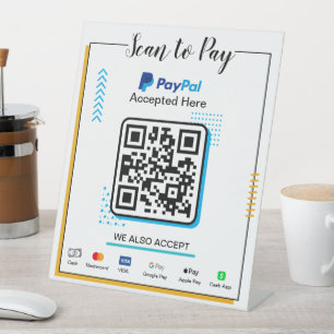 Scan to Pay Business Sign   Paypal QR Code Payment