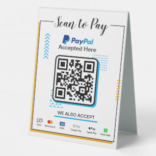 Scan to Pay Business Sign Paypal QR Code Payment
