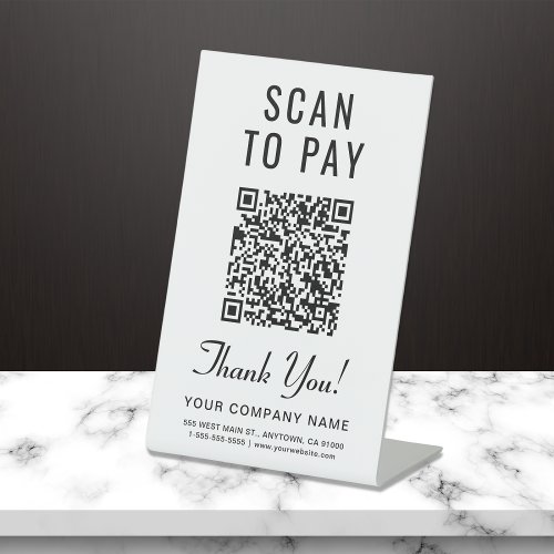 Scan to Pay Create Your QR Code Pedestal Sign