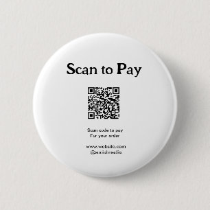 Scan to pay for order QR code add website social m Button