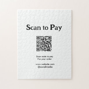 Scan to pay for order QR code add website social m Jigsaw Puzzle