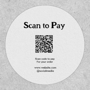 Scan to pay for order QR code add website social m Patch