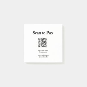 Scan to pay for order QR code add website social m Post-it Notes