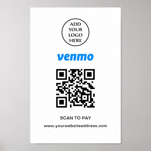Scan To Pay Logo Here Business Company Corporate Poster (Front)