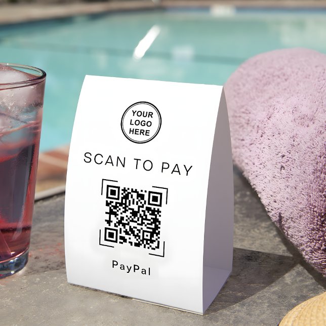 Scan to Pay | Modern Temporary Payment Solution Paper Table Tent (Creator Uploaded)