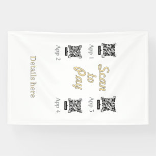 scan to pay order detail QR code orange pastel bus Banner