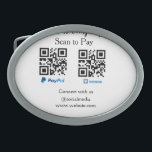 Scan to pay q r code paypal venmo add your website belt buckle<br><div class="desc">Designed</div>