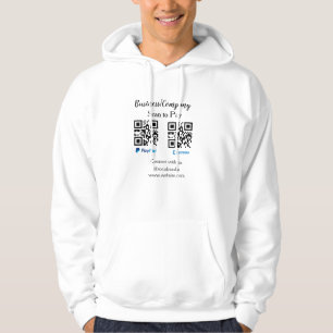 Scan to pay q r code paypal venmo add your website hoodie