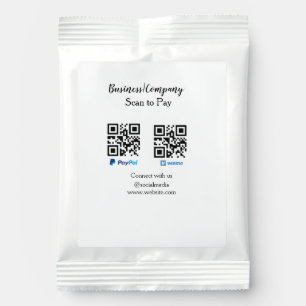 Scan to pay q r code paypal venmo add your website hot chocolate drink mix