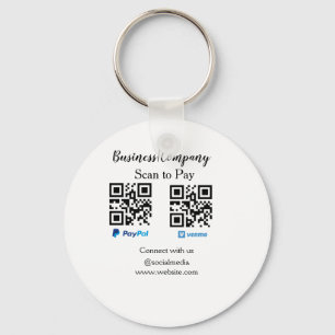 Scan to pay q r code paypal venmo add your website keychain
