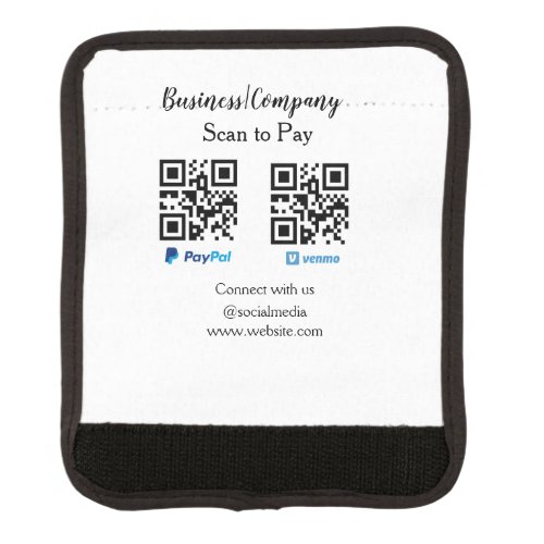 Scan to pay q r code paypal venmo add your website luggage handle wrap