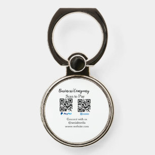 Scan to pay q r code paypal venmo add your website phone ring stand