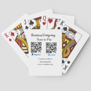 Scan to pay q r code paypal venmo add your website poker cards