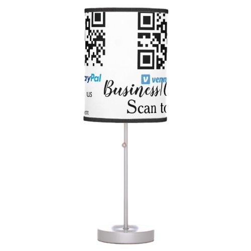 Scan to pay q r code paypal venmo add your website table lamp