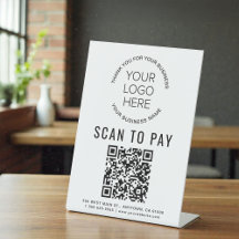 Scan to Pay QR Code Business Logo