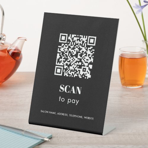 Scan to Pay QR Code Business Payment Pedestal Sign