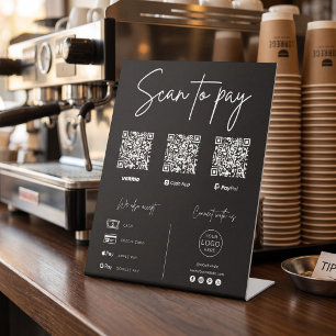 Scan To Pay QR Code Business Pedestal Sign