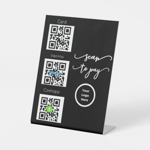 Scan to pay QR Code Contactless Sign for Salon