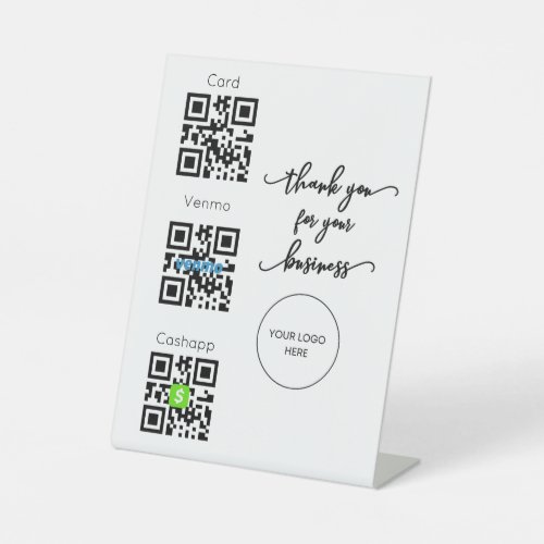 Scan to pay QR Code Contactless Sign for Salon