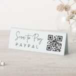 Scan To Pay QR Code Mobile Checkout Business Sign<br><div class="desc">Our scan to pay table tent sign is perfect to allow guests or customers to pay directly from their mobile device by scanning the QR code.</div>