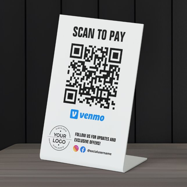 Scan to Pay QR Code Sign Venmo (Creator Uploaded)