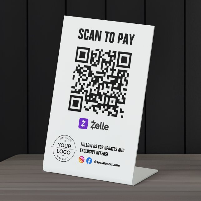 Scan to Pay QR Code Sign Zelle (Creator Uploaded)