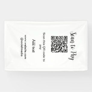 Scan to pay scan QR code add website email details Banner