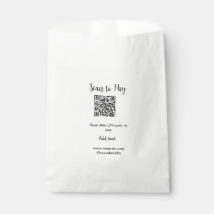 Scan to pay scan QR code add website email details Favor Bag