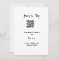Scan to pay scan QR code add website email details