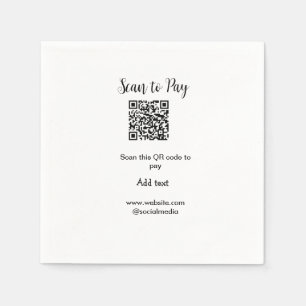 Scan to pay scan QR code add website email details Napkins