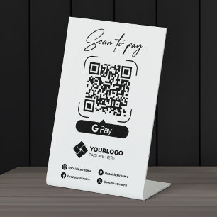 Scan to Pay Sign QR Code Google Pay Payment