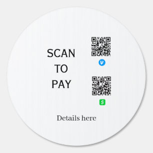 scan to pay venmo cashapp QR code details here nam Sign