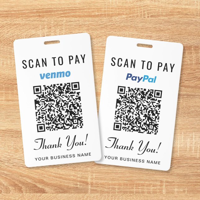 Scan to Pay Venmo PayPal QR Code Business Payment Badge (Scan to Pay Venmo PayPal QR Code Business Payment Badge)