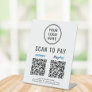Scan to Pay Venmo Paypal QR Codes Logo Pedestal Sign
