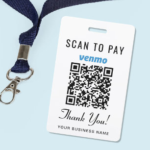 Scan to Pay Venmo QR Code Badge