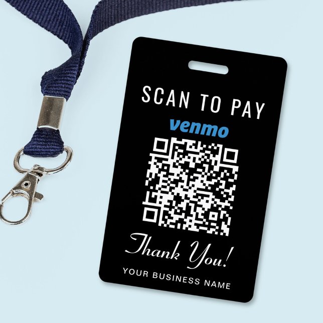 Scan to Pay Venmo QR Code Black Badge (Scan to Pay Venmo QR Code Black Badge)