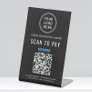 Scan to Pay Venmo QR Code Logo Black Pedestal Sign