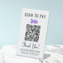 Scan to Pay Zelle QR Code Pedestal Sign