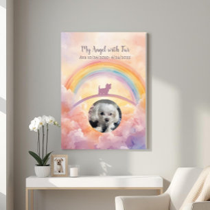 Scan to Play Grief Playlist Custom Pet Photo Faux Canvas Print