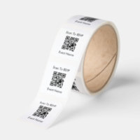 Scan to RSVP QR Code Event Name White