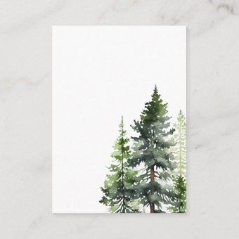 Scan to Share Pine Forest Wedding Photos QR Code Enclosure Card | Zazzle