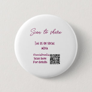 Scan to share tag us on social media QR code simpl Button